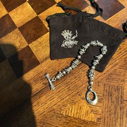 King Baby Sterling Silver Crown Link Bracelet 