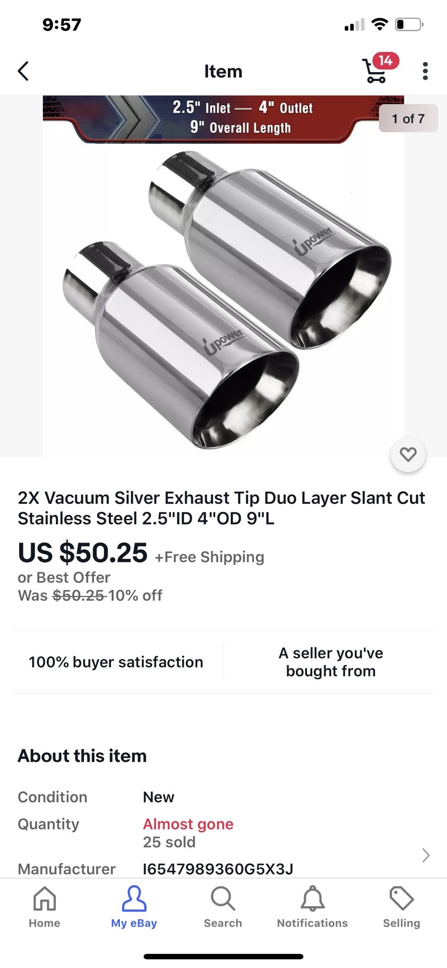 Stainless steel exhaust tips Muffler mufflers