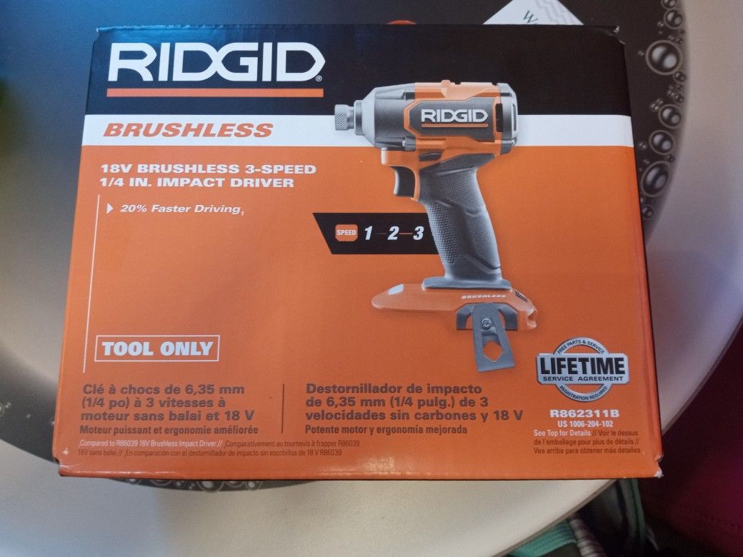 Ridgid Brushless 1/4 In Impact Driver