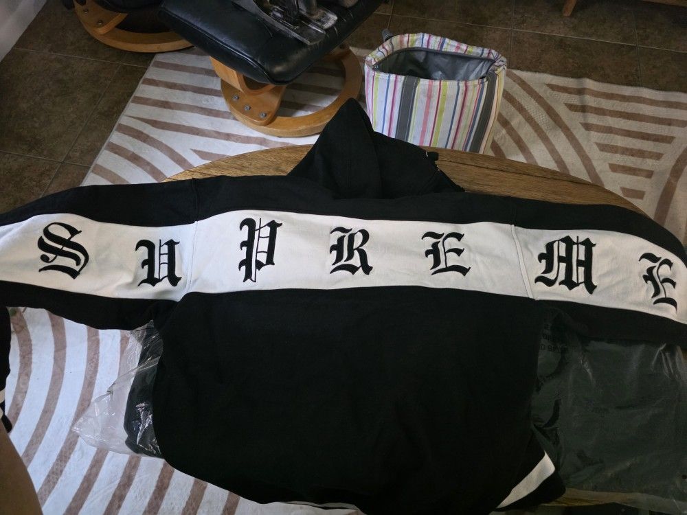 New Supreme Old English Zip Up Hoodie Size Large