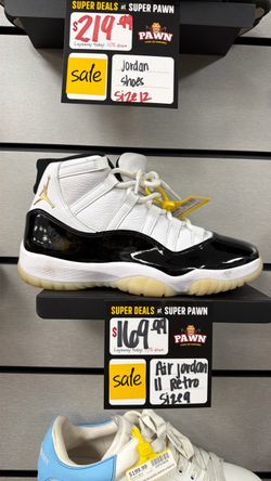 Air Jordan 11 Retro White Black Gold Sneakers Size 9 Men’s