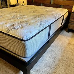 Queen Bed Frame & Mattress