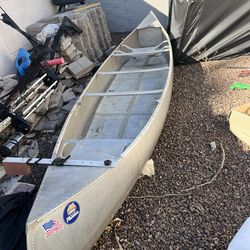 15ft grumman aluminum canoe with everything
