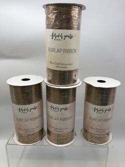 Get Creative Burlap Ribbon 4 Rolls 6' Wide by 5 Yards