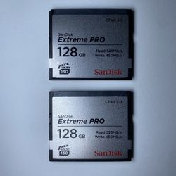 Sandisk Extreme PRO 128GB (x2) CFast 2.0 Memory Cards