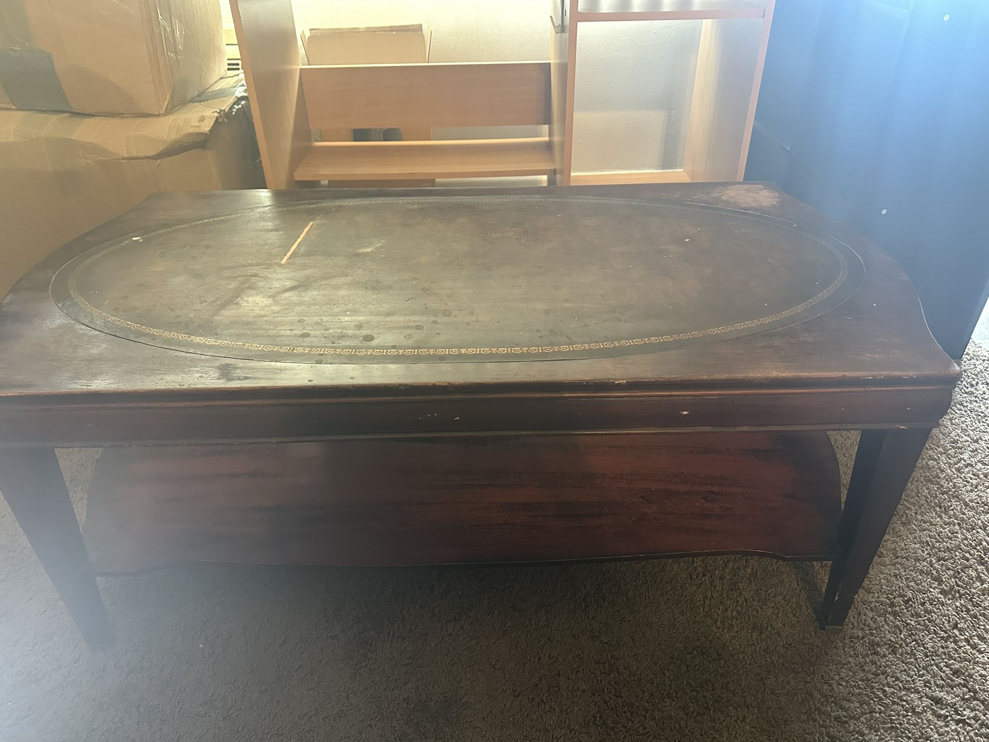Wooden coffee table