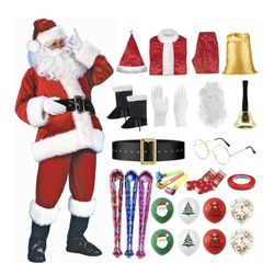 Complete Santa Christmas Adult Outfit Size 2XL