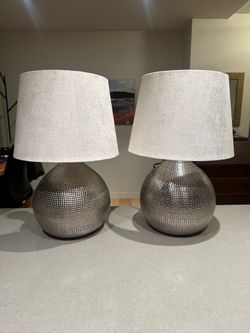 Two Table Lamps (12.5"Dia. x 15.5"H)