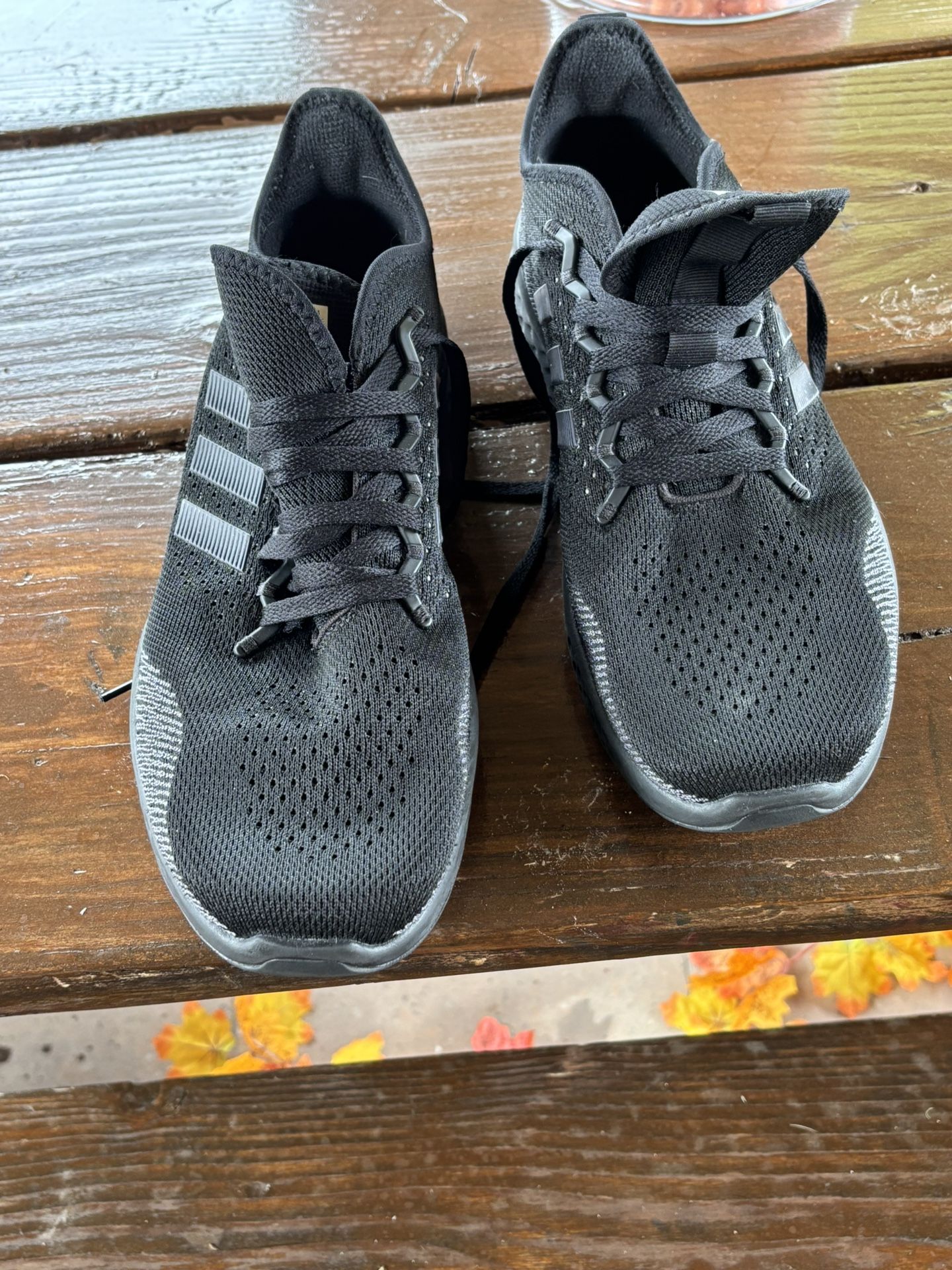 Adidas Black/grey Stripes Mint Condition Size 13