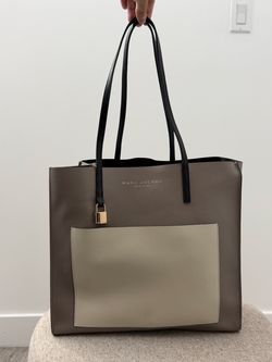Marc Jacobs Leather Tote Gray and Black