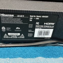 40” Hisense TV Smart tv