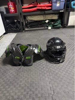 Football helmet and pads