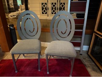 Dacorum Modern Spiral Back Dining Chairs - set of 4