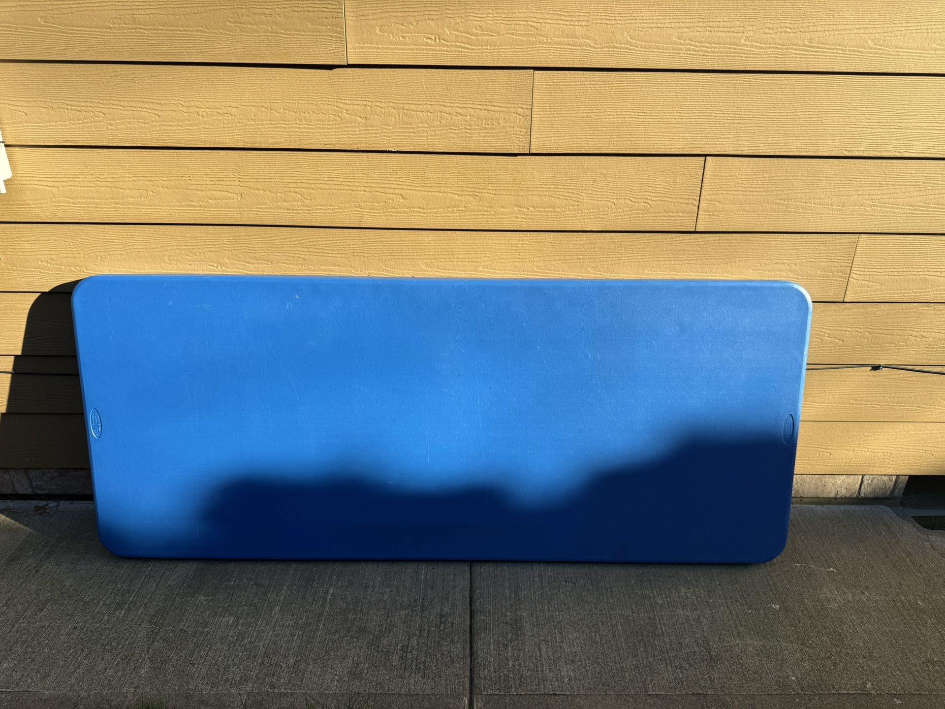 6ft Folding Table Blue Plastic National Public Seating Heavy Duty