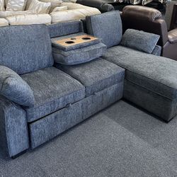 Dark Gray Sectional Sleeper 