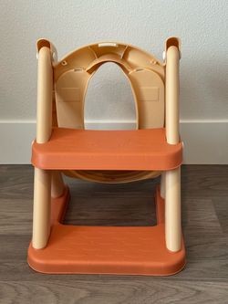 Toddler Potty Training Toilet Step Stool Orange Bear