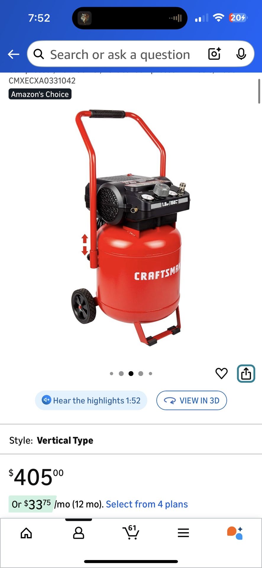 Craftsman Air Compressor