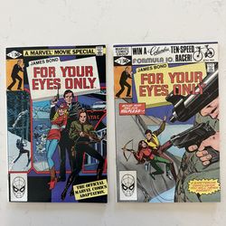 1981 Marvel Comics James Bond For Your Eyes Only Vol 1 #1-#2. F-VF