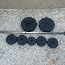 Weightlifting Bar and Weights