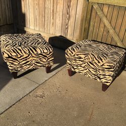 Leopard Print Ottoman