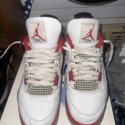 Fire Red Jordan 4’s Size 13