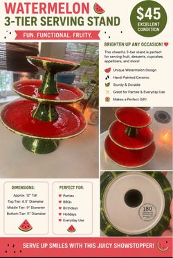 Watermelon three tier set