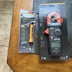 New Klein tools . Digital clamp meter and tester pen