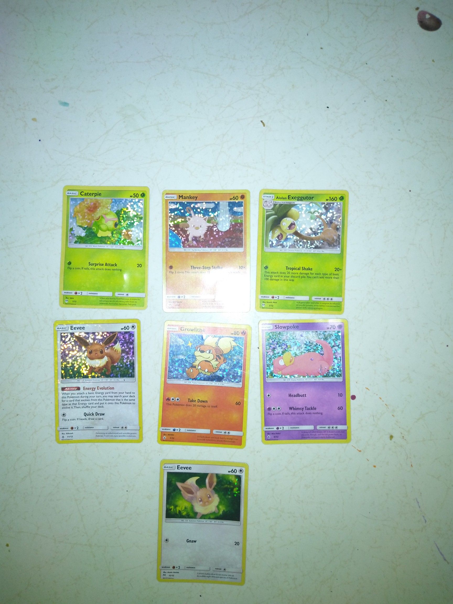 Pokemon cards 8 total all holograms