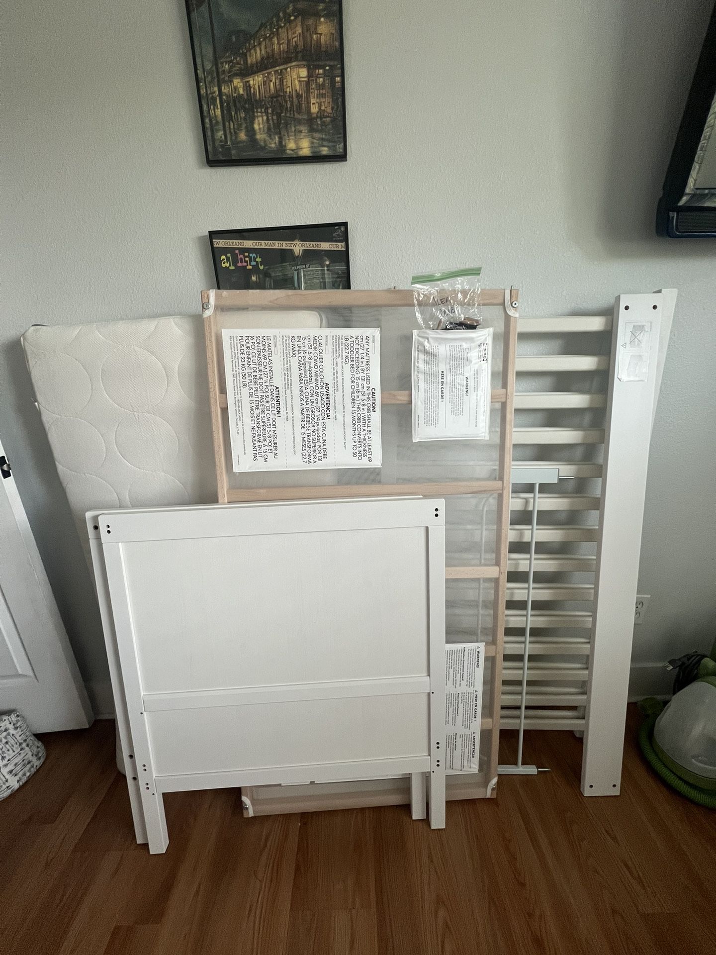 White IKEA Crib