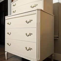 DRESSER, TALL DRESSER, VINTAGE DRESSER, BEIGE DRESSER