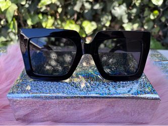 Oversized Square Sunglasses, Cheetah Print Shades, Black Sunglasses for Women