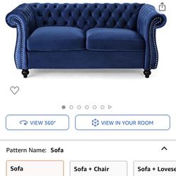 royal blue couch