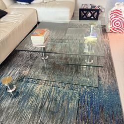 glass coffee table - needs to be glued back