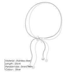 B85- Adjustable Pull-Out Bracelet Round Button!