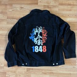 Denim tears x Levi's Sz l denim jacket with unique painted design #denimjacket