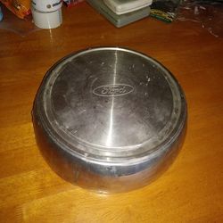 One large Ford hub cap hubcap parts bowl candy dish truck 12"