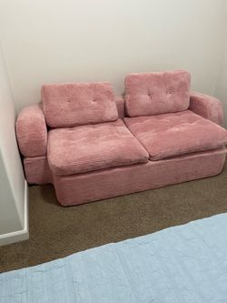 Pink boneless couch