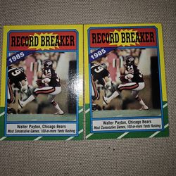 2 1986 Topps Record Breakers Walter Payton