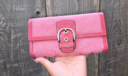 Vintage y2k pink coach wallet