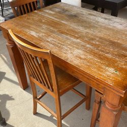 Wooden Dining Table With 6 Chairs