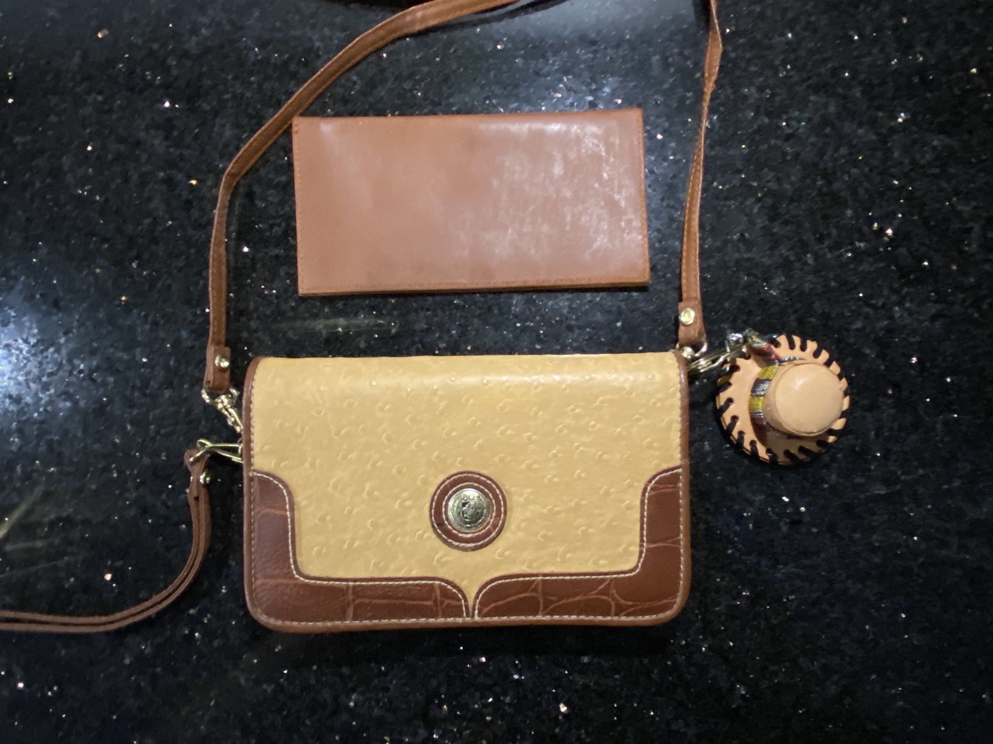 Big Bazaar Handmade Women’s Wallet Crossbody Bag with Checkbook & Charm 5x7”