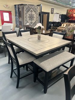 Counter height dining table