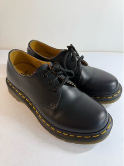 Dr Martens 1461 Black Smooth Leather 3-Eye Oxford Shoes Womens 7