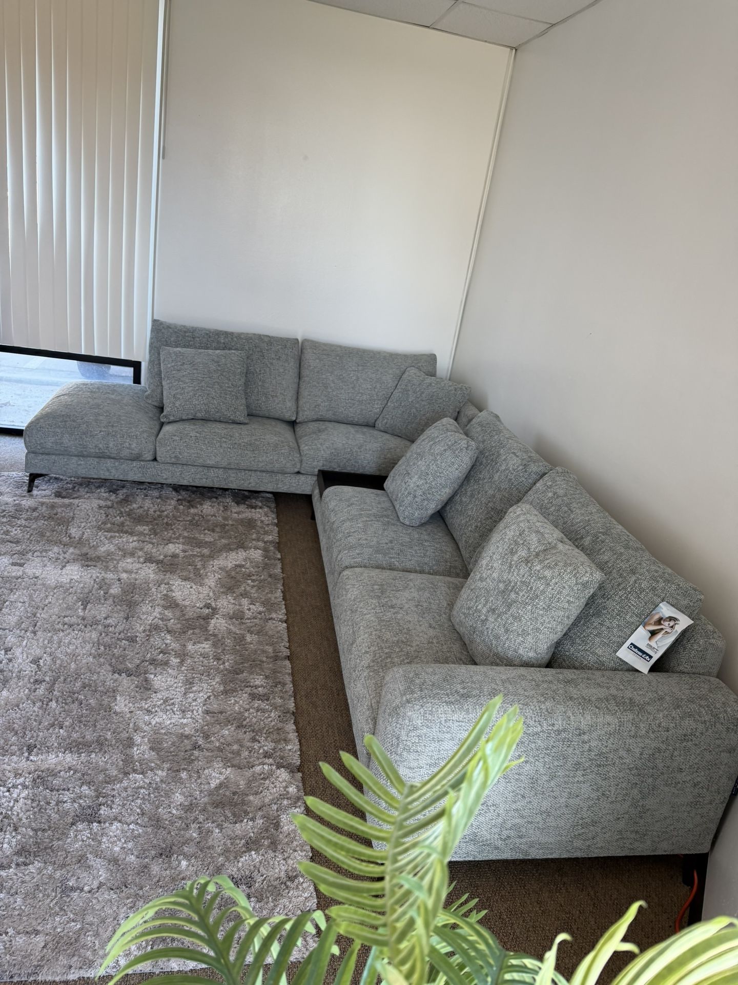 Italian Fabric Sectional Sofa-zero down Payment