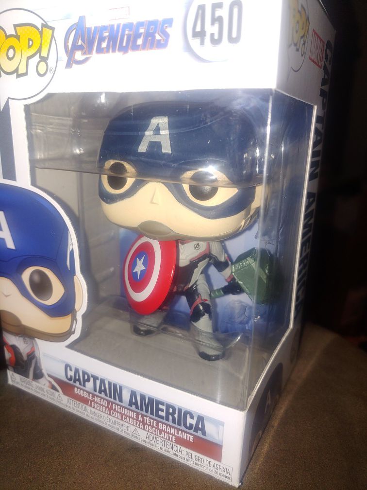 Custom Captain America end game with hammer in route to return all the infinity Stones stones Funko Pop