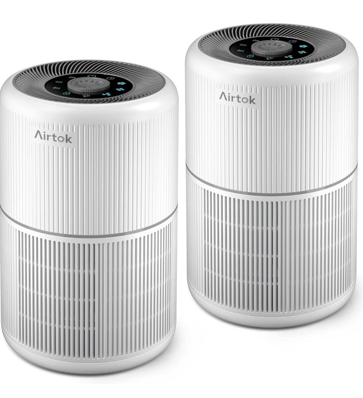 #208-2 Pack Air Purifier for Home Bedroom with H13 True HEPA Filter for Smoke, Smokers, Dust, Odors, Pollen, Pet Dander | Quiet 99.9% Removal to 0.1 M