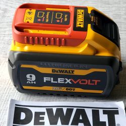 DeWalt 20V Y 60V Pila Flex Volt 9.0 Ah NUEVO!!! DeWalt 20V And 60V Flex Volt Battery 9.0 Ah NEW!!!