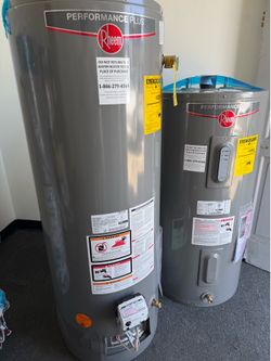 Electric gas propane available Rheem water heater