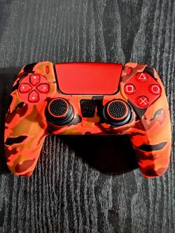 Custom Red Camo PS5 Controller