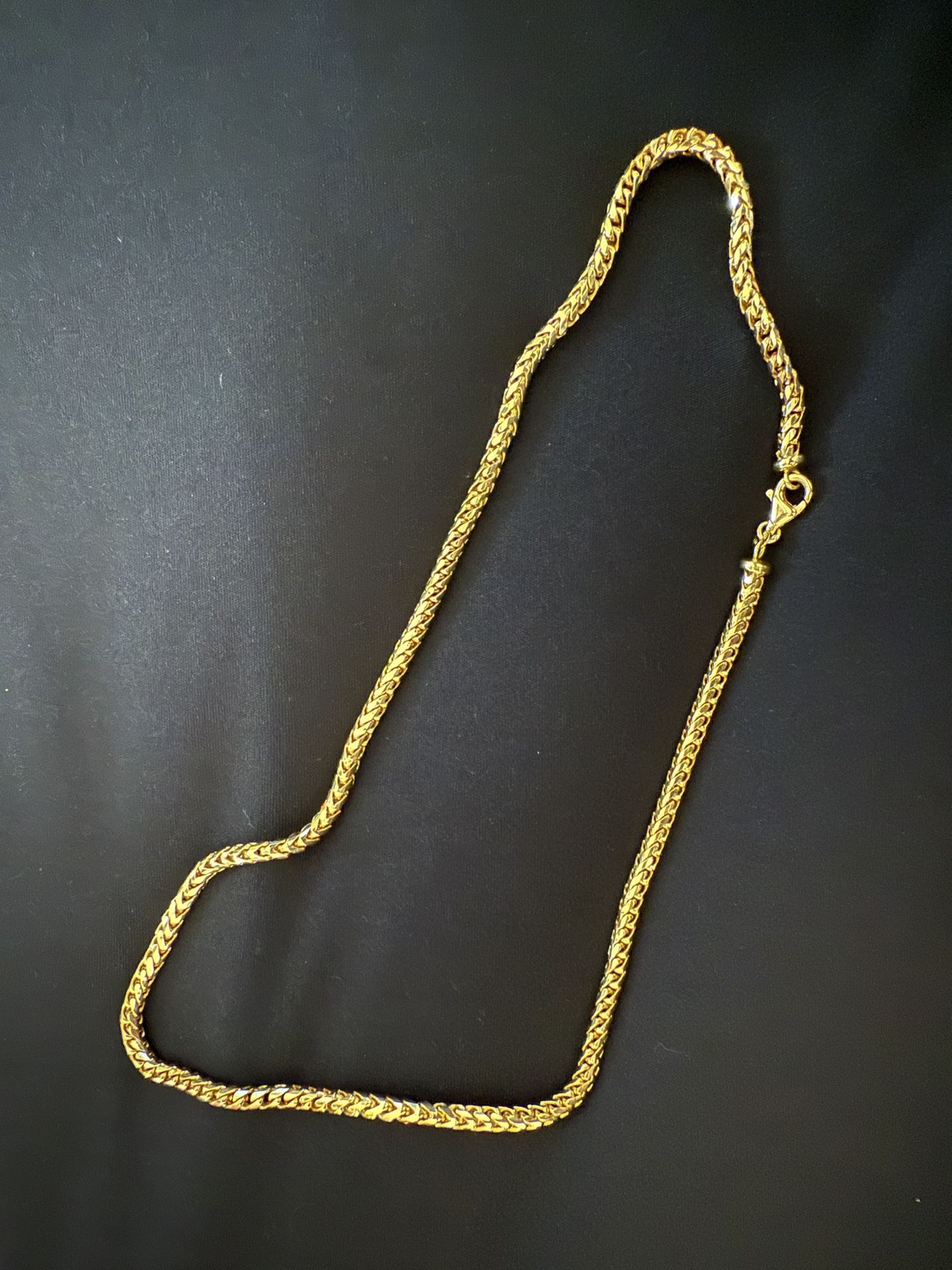18k Yellow Gold Franco Diamond Cut Chain